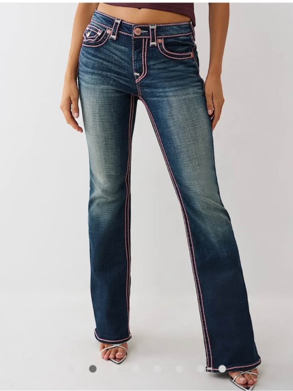 Becca Mid Rise Rope Stitch Bootcut Jean - Picture 4 of 5